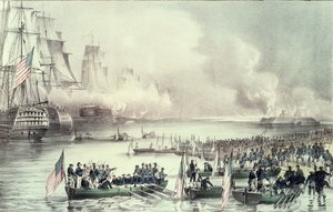 Débarquement des forces américaines à Vera Cruz, sous le général Scott, mars 1847